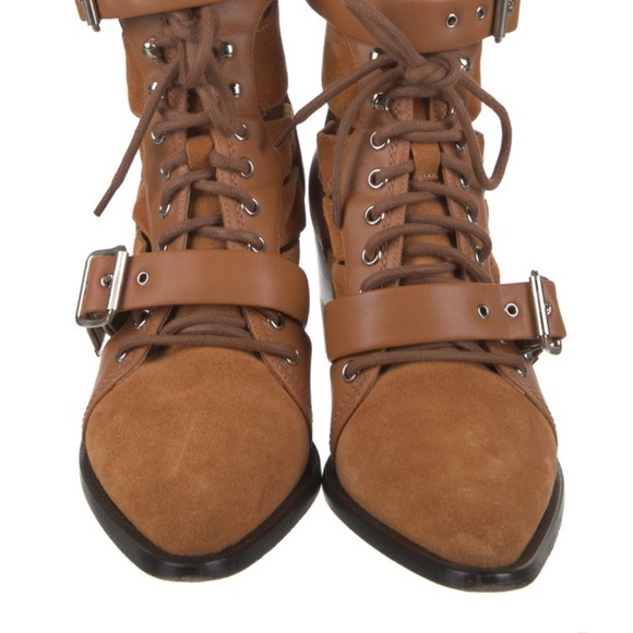 Chloé Rylee Cutout Suede Boots - Picture 2 of 9